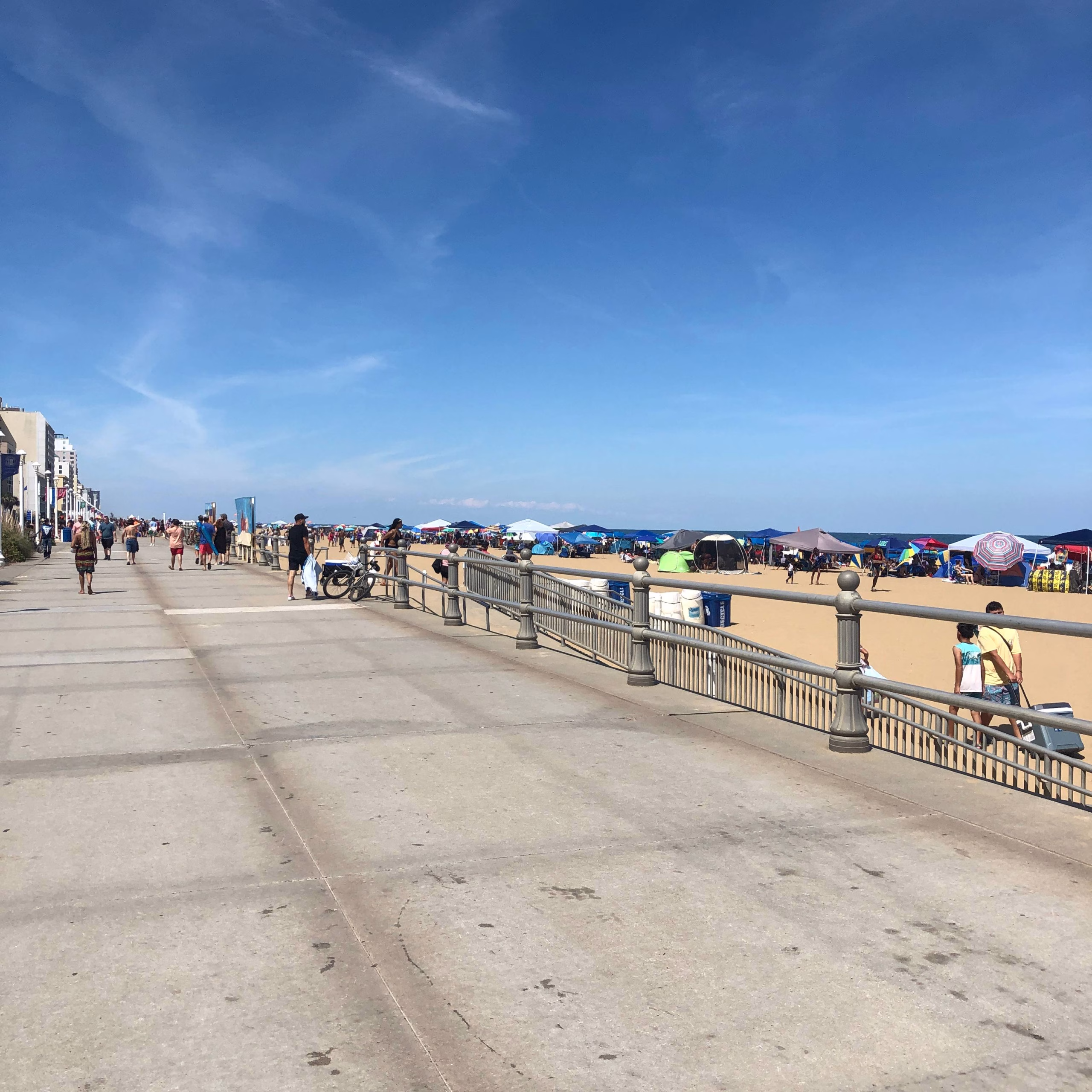 A paved walkway near Virginia Beach.
