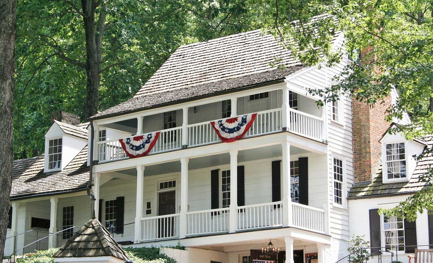 A house in Virginia with white paint.