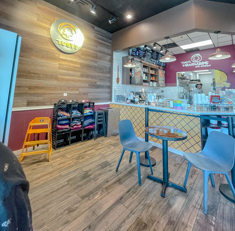 inside tobys handmade ice cream