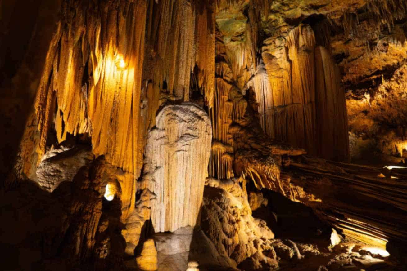 inside luray caverns in luray, virginia