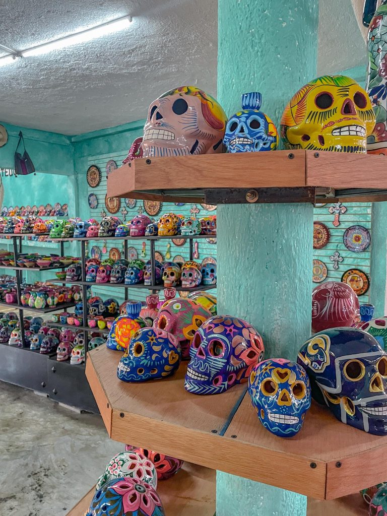 colored skulls for sale in mexico