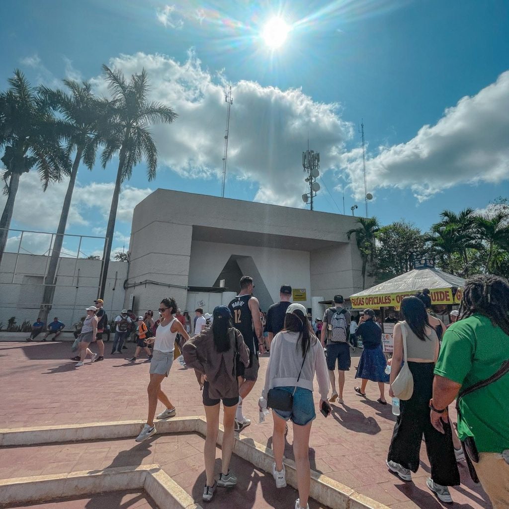 entrance to chichen itza in mexico