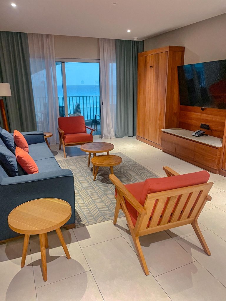 hotel room living room
