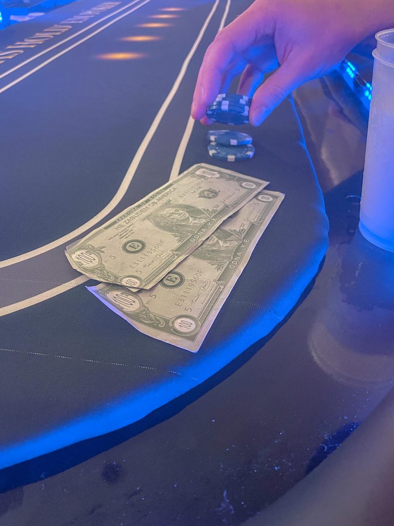 playing poker with fake money