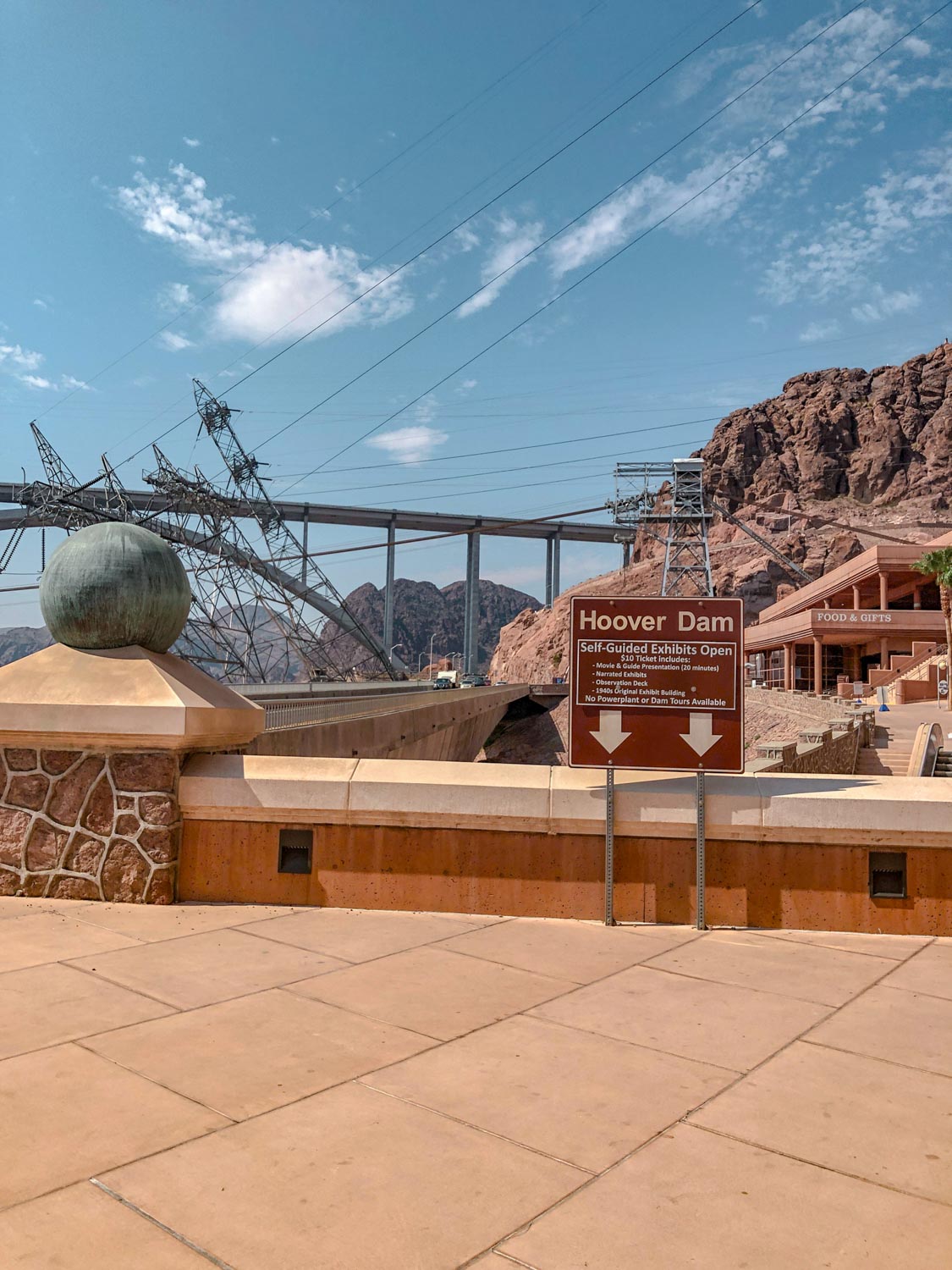 Hoover Dam center.