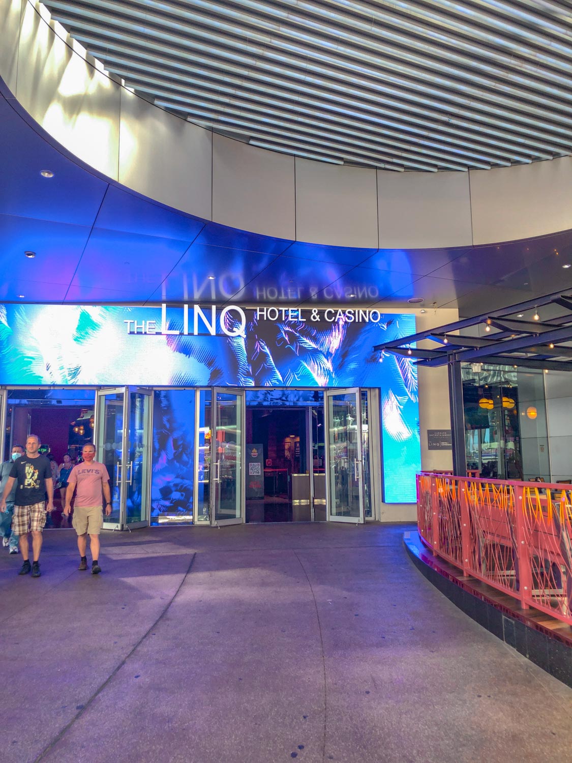 The entrance of The LINQ Hotel and Casino in Las Vegas.