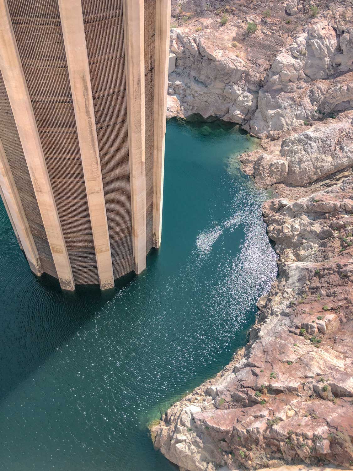 The view below Hoover Dam.