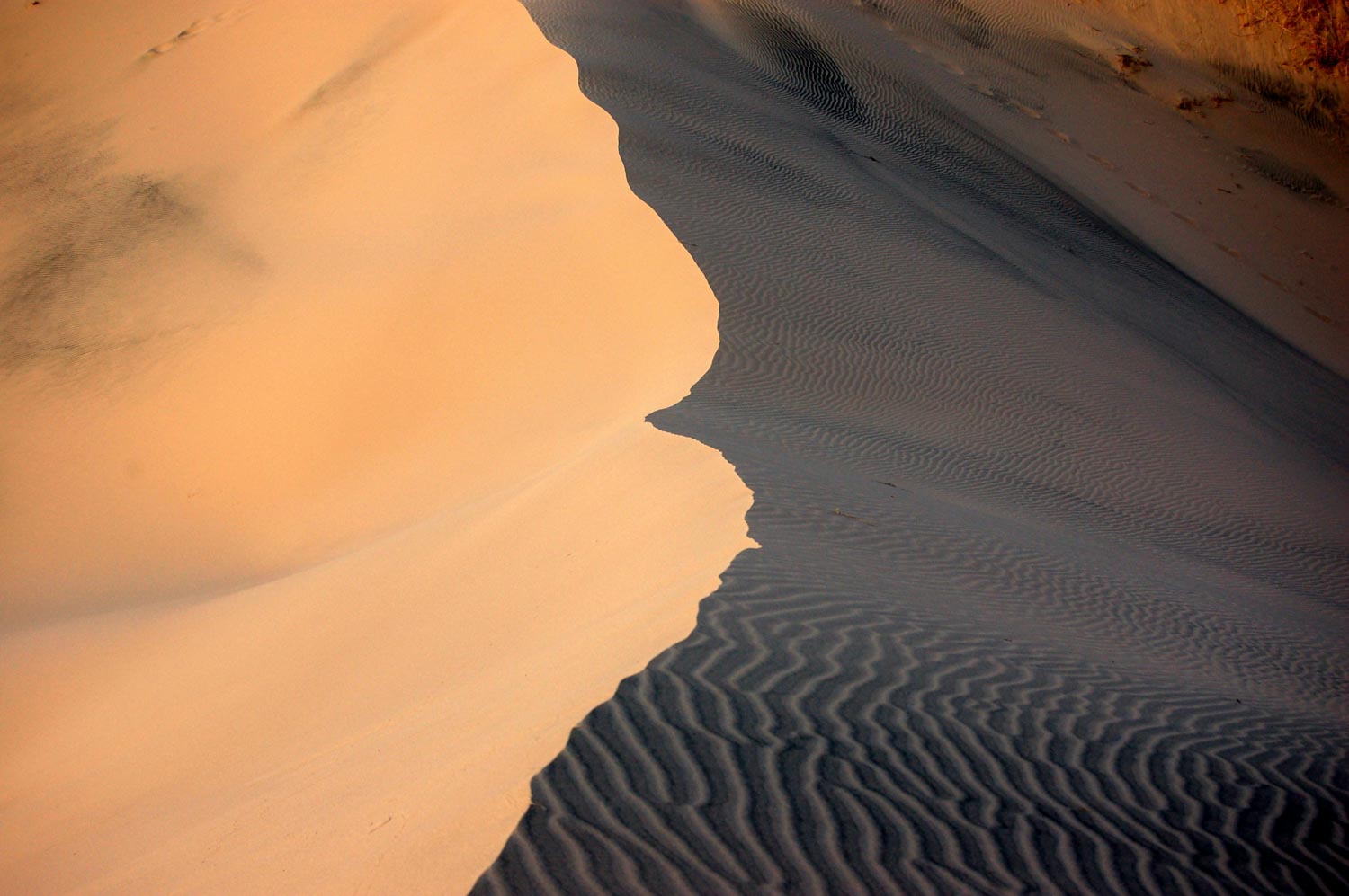 Desert dunes in California.