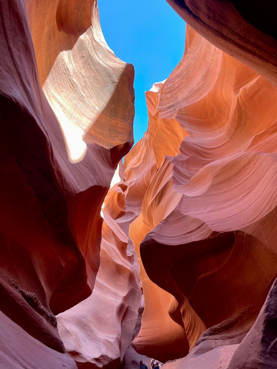 Rock formations at Antelope Canyon.