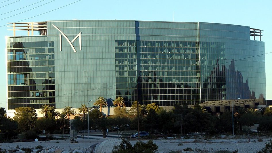 The front of M Resort Spa Casino building in Las Vegas.
