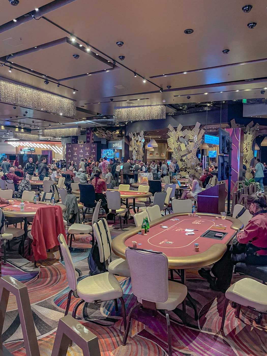 A poker room inside a Las Vegas hotel.