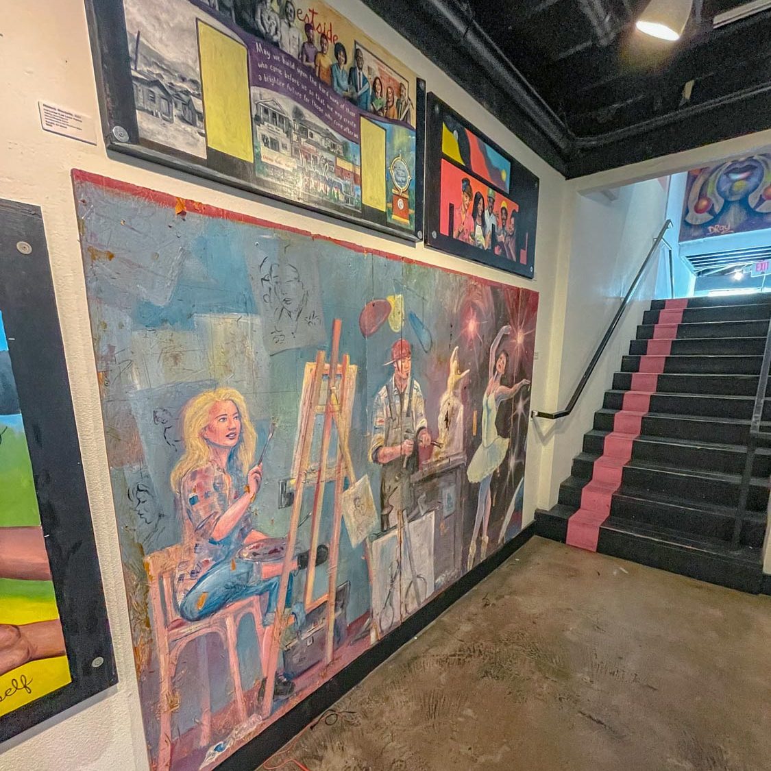 Artworks inside a Las Vegas art gallery.
