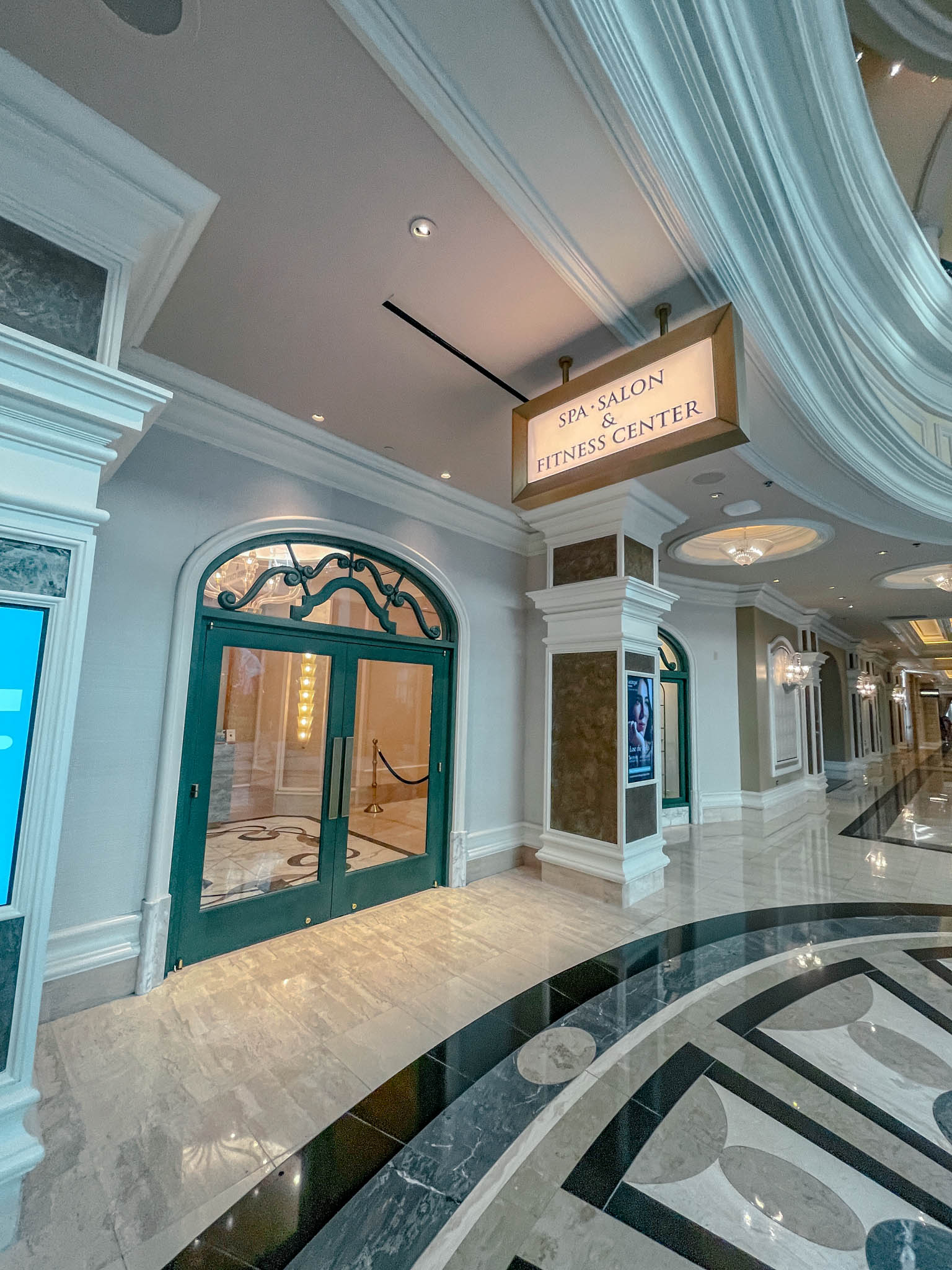 The entrance to the spa salon at Bellagio.