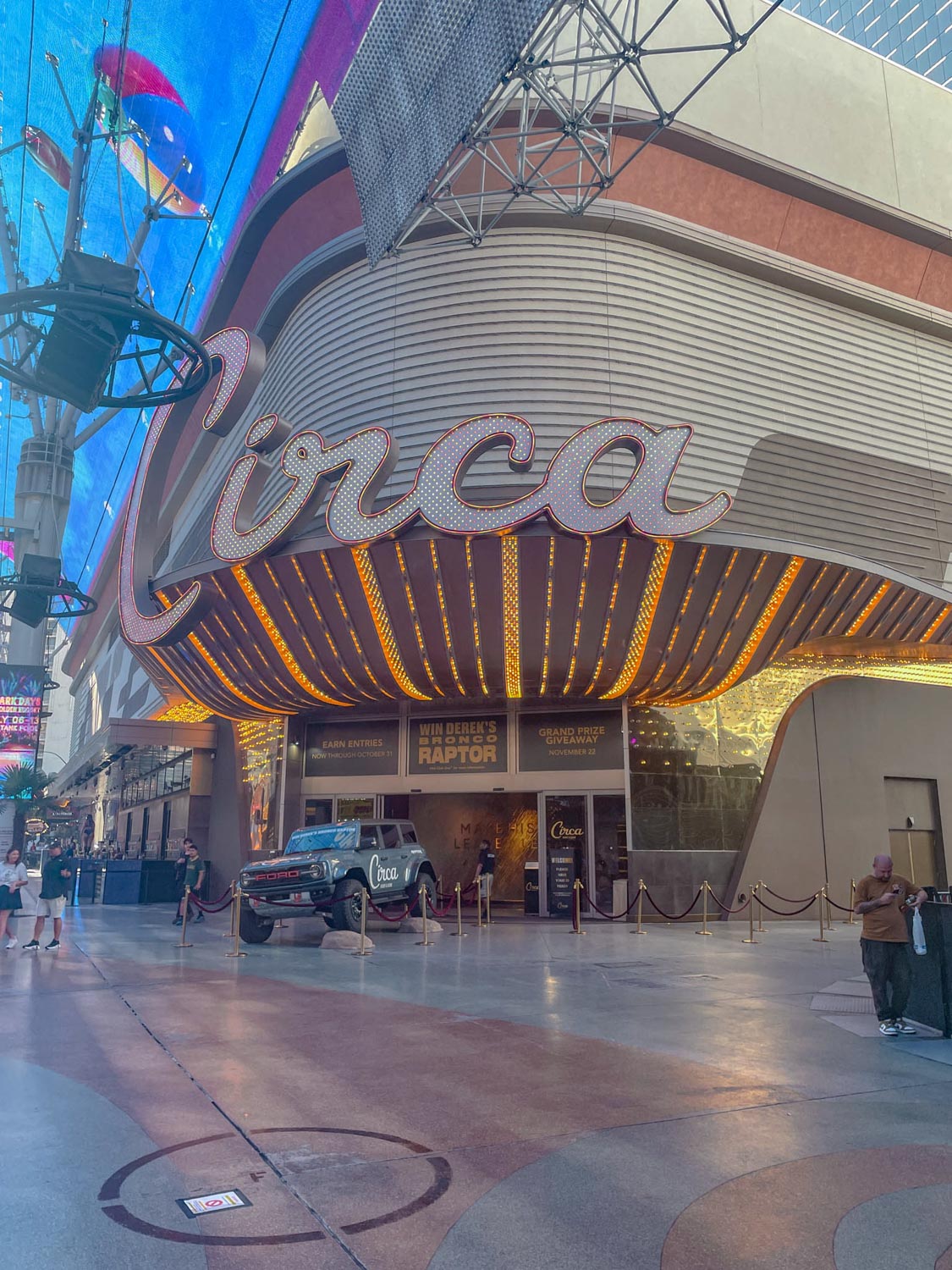 The front of Circa hotel from outside.