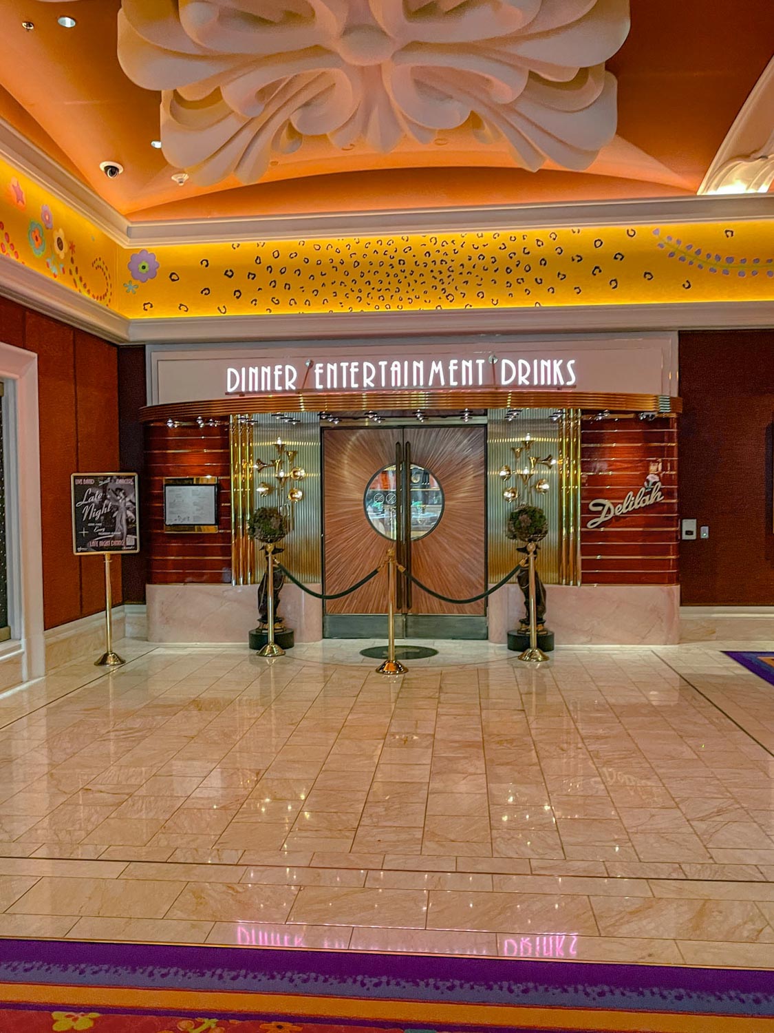 The entrance of Delilah Las Vegas restaurant.