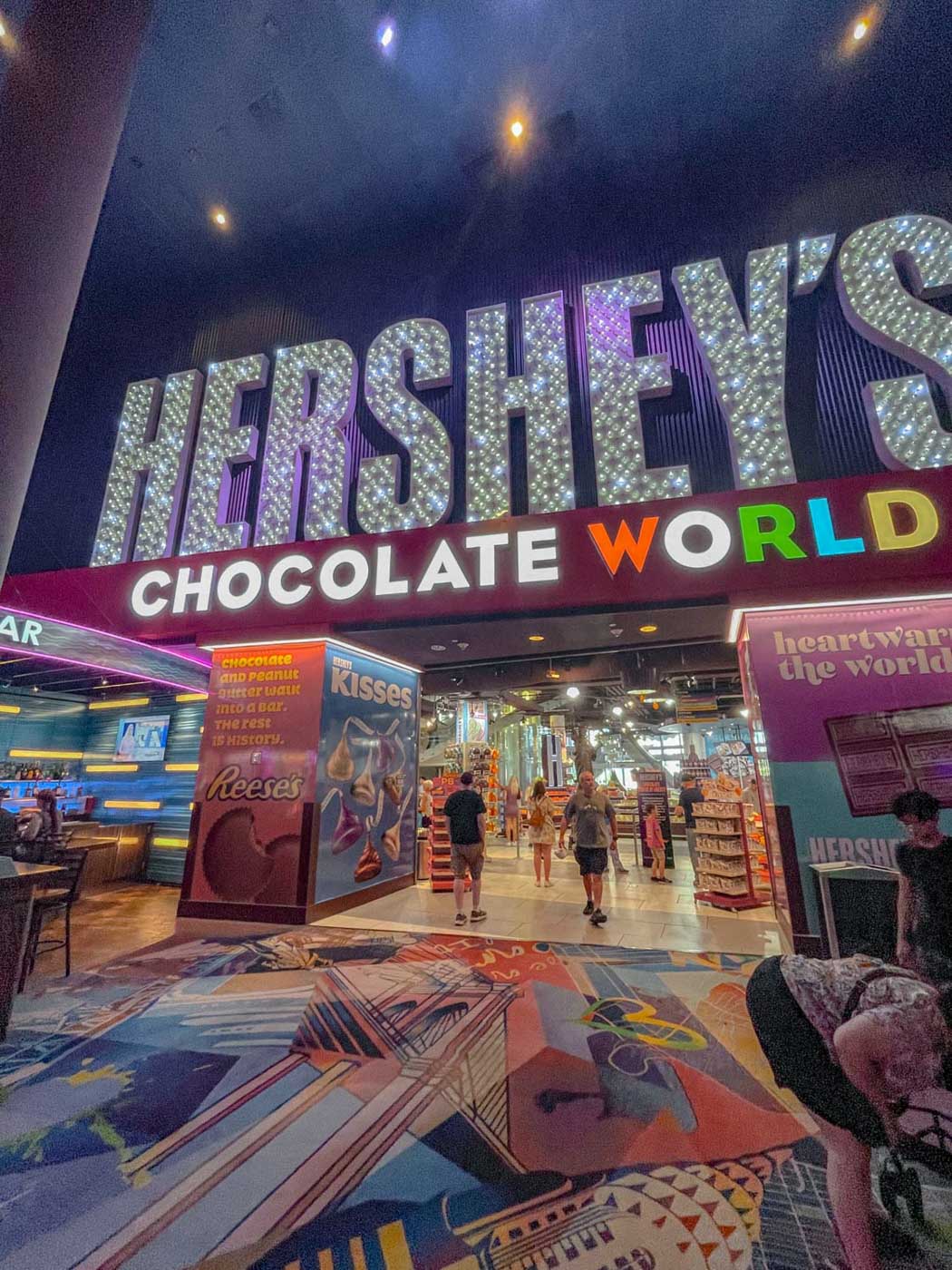 The entrance to Hershey's Chocolate World in Las Vegas.