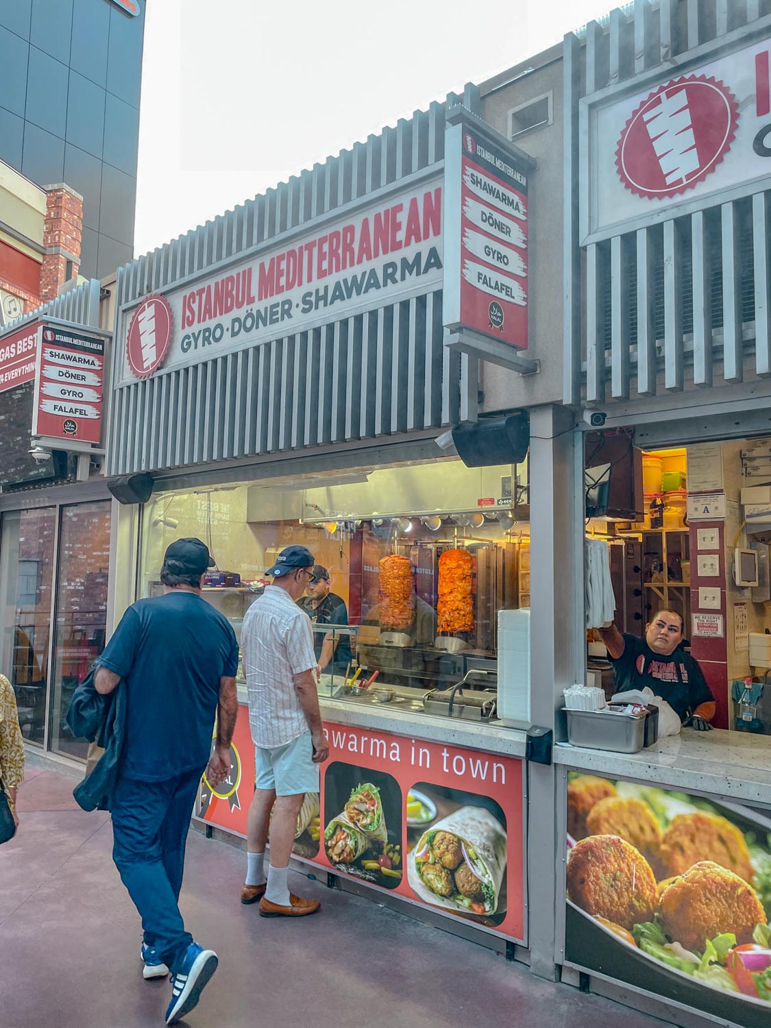 The Istanbul Mediterranean Restaurant stall in Las Vegas.