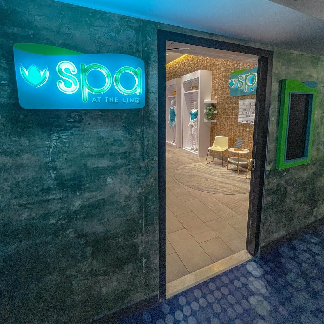 The entrance of the Spa at The LINQ Las Vegas.