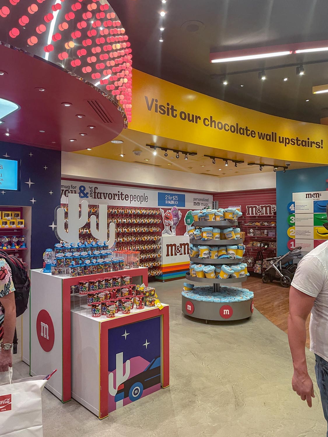 Merchandise inside a colorful candy store.