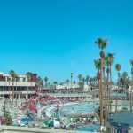 People in the pool area of Mandalay Bay in Las Vegas.