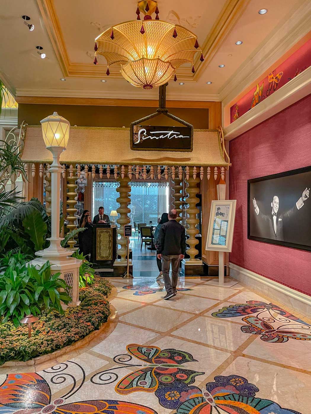 The entrance of Sinatra restaurant in Las Vegas.