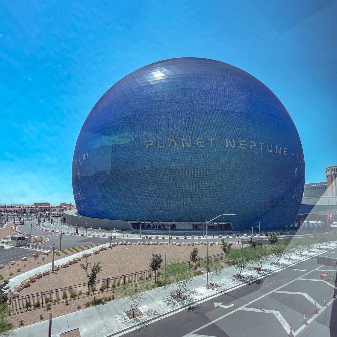 A big concert dome on the Las Vegas Strip.