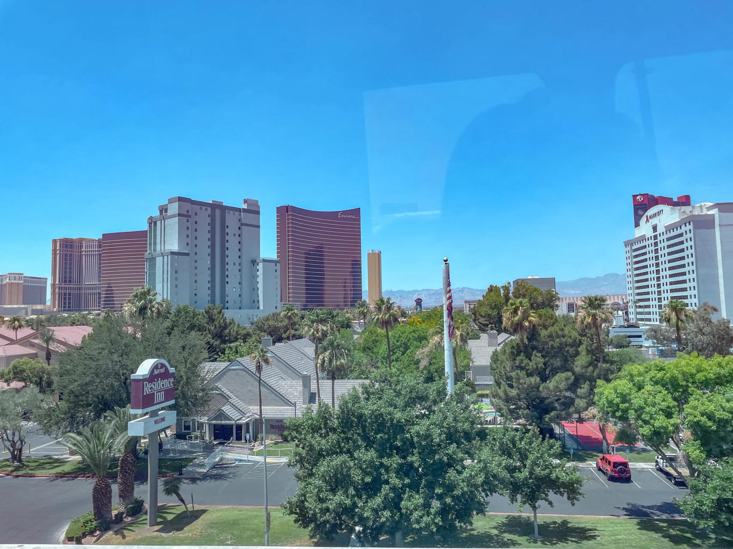 Views of Las Vegas from the monorail.