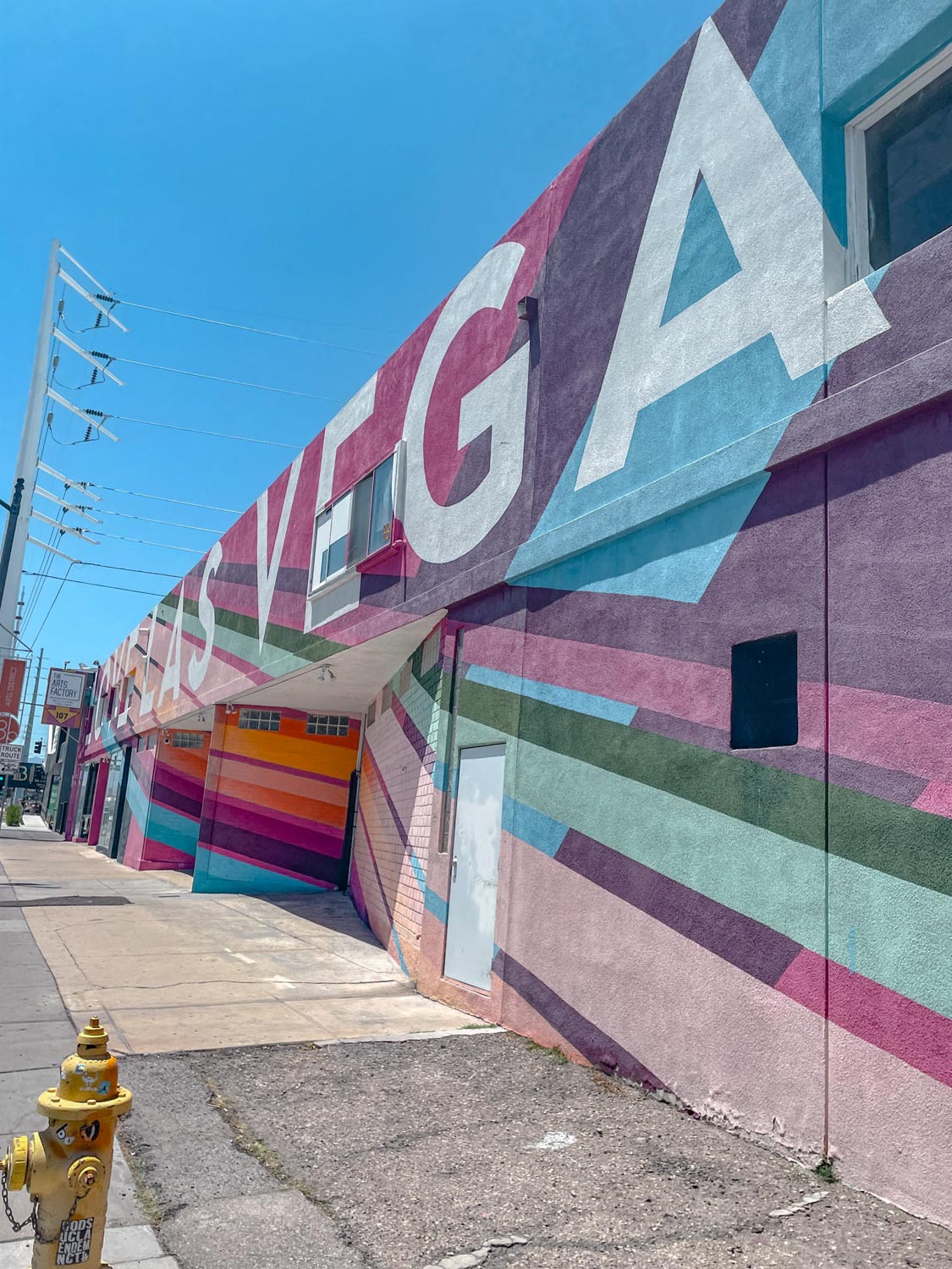 Colorful walls of the Las Vegas Art District.
