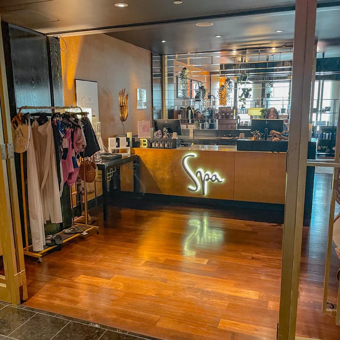 The reception area to a spa inside a hotel in Las Vegas.
