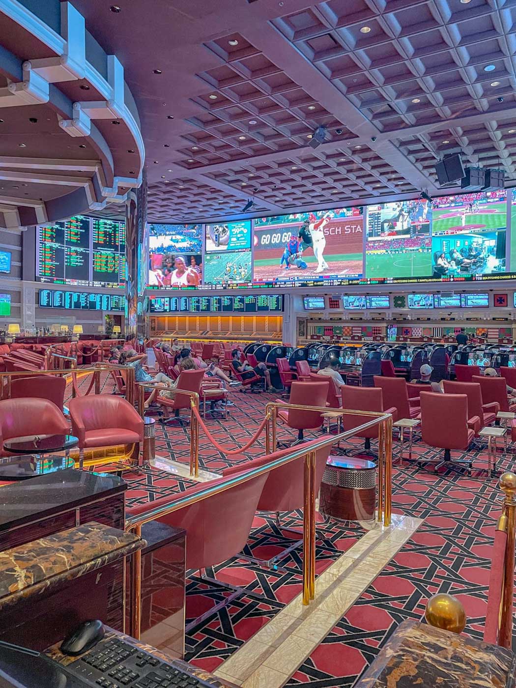 The sports betting area of Wynn Las Vegas hotel.