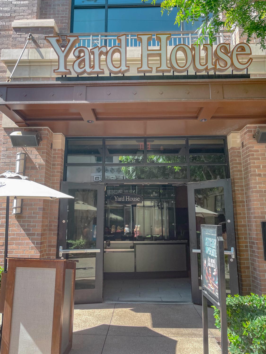 The entrance of Yard House restaurant in Las Vegas.