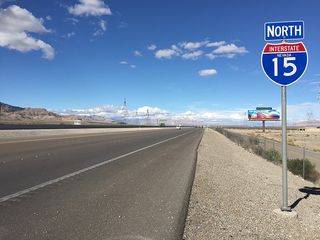 The Interstate 15 Road in Nevada.