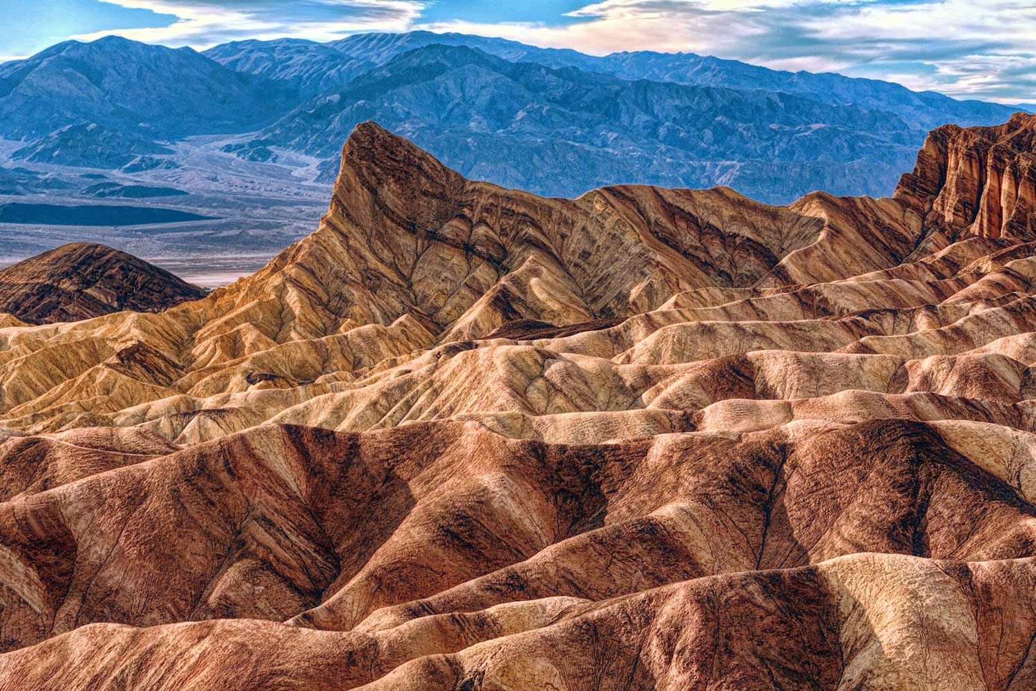 The Death Valley ridges.