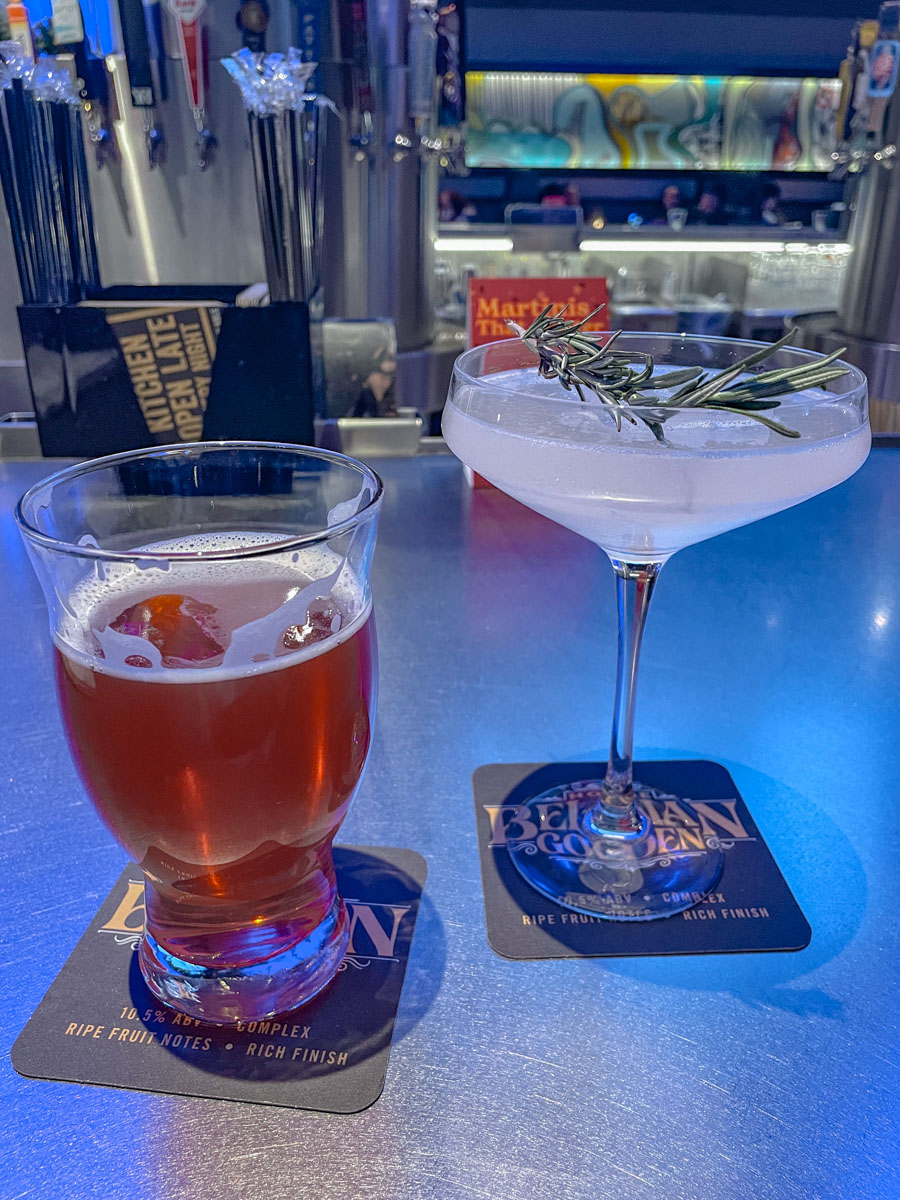 Cocktails at a bar in Las Vegas.