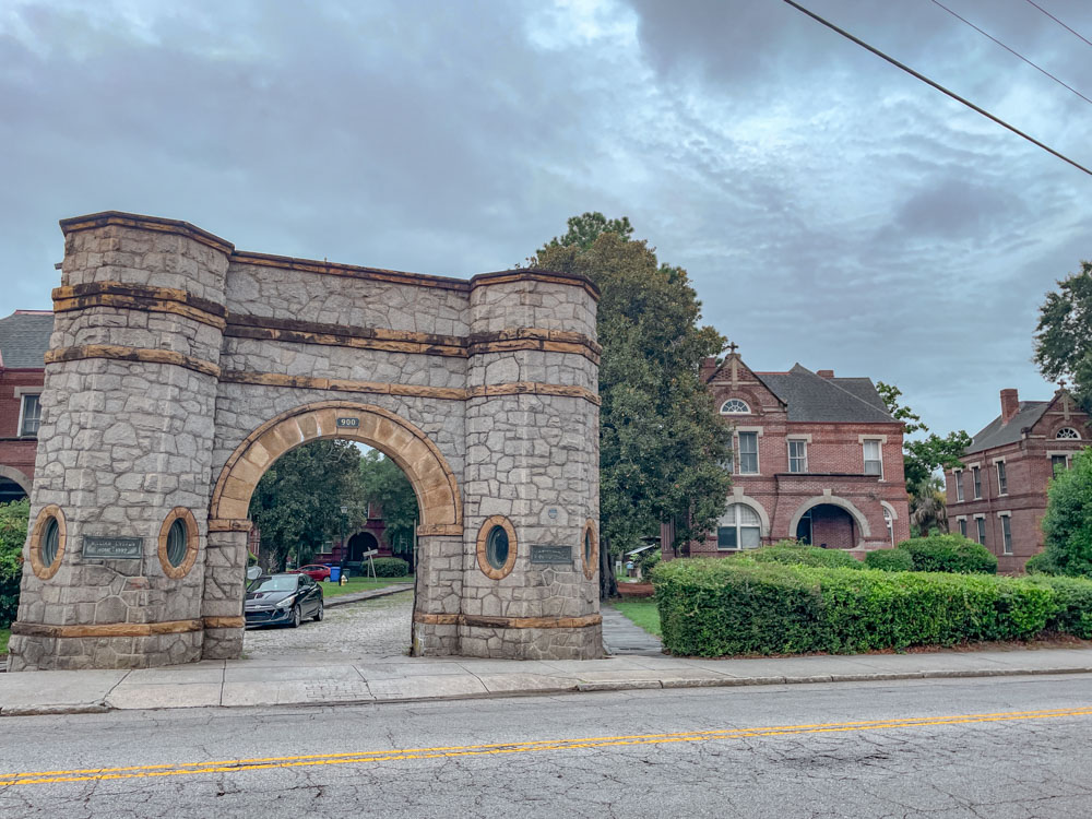 A stone arch in Charleston, South Carolina.