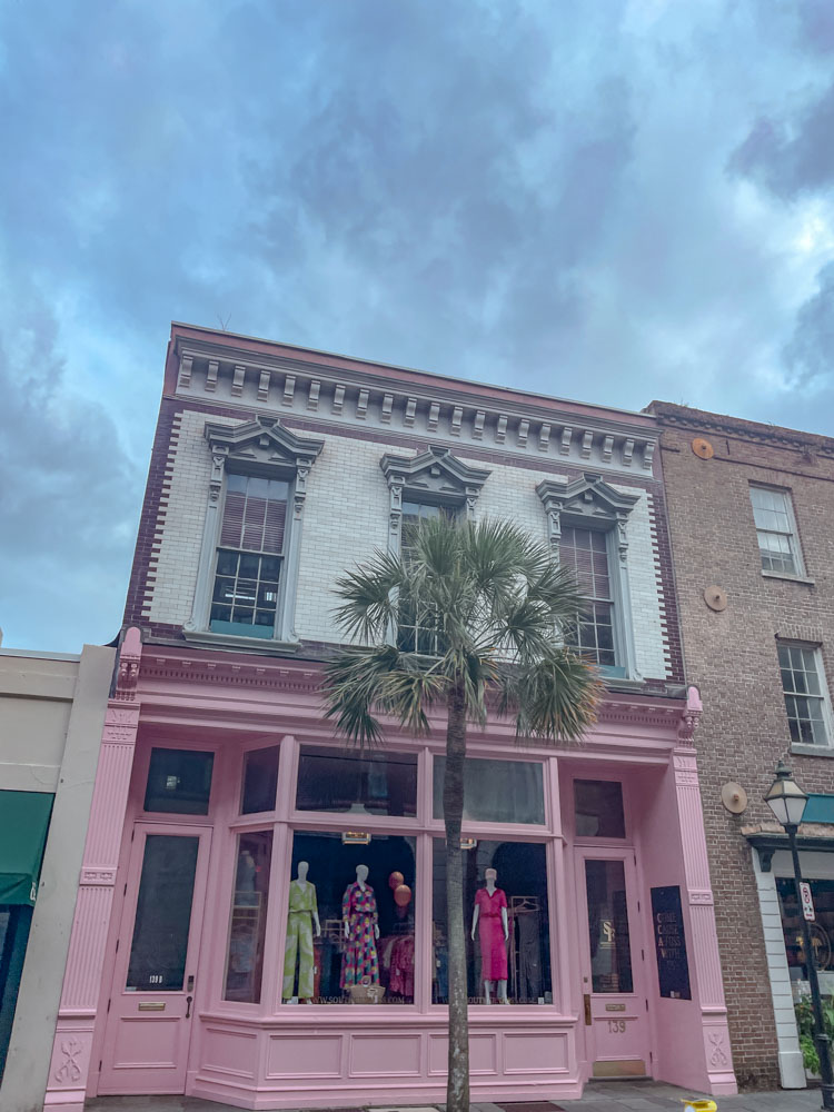 Pink boutique in Charleston, South Carolina.
