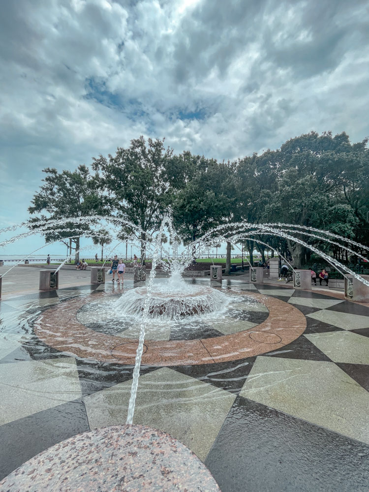 A fountain at Waterfront Park in Charleston, South Carolina.