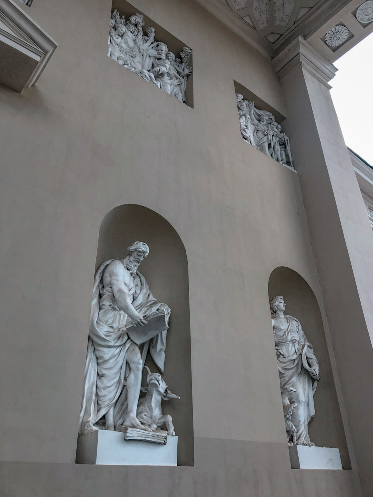 Sculptures in Vilnius Cathedral, Lithuania.
