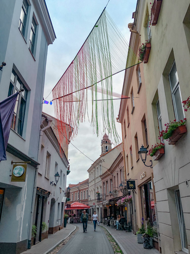 Walkable streets in Old Town Vilnius, Lithuania.