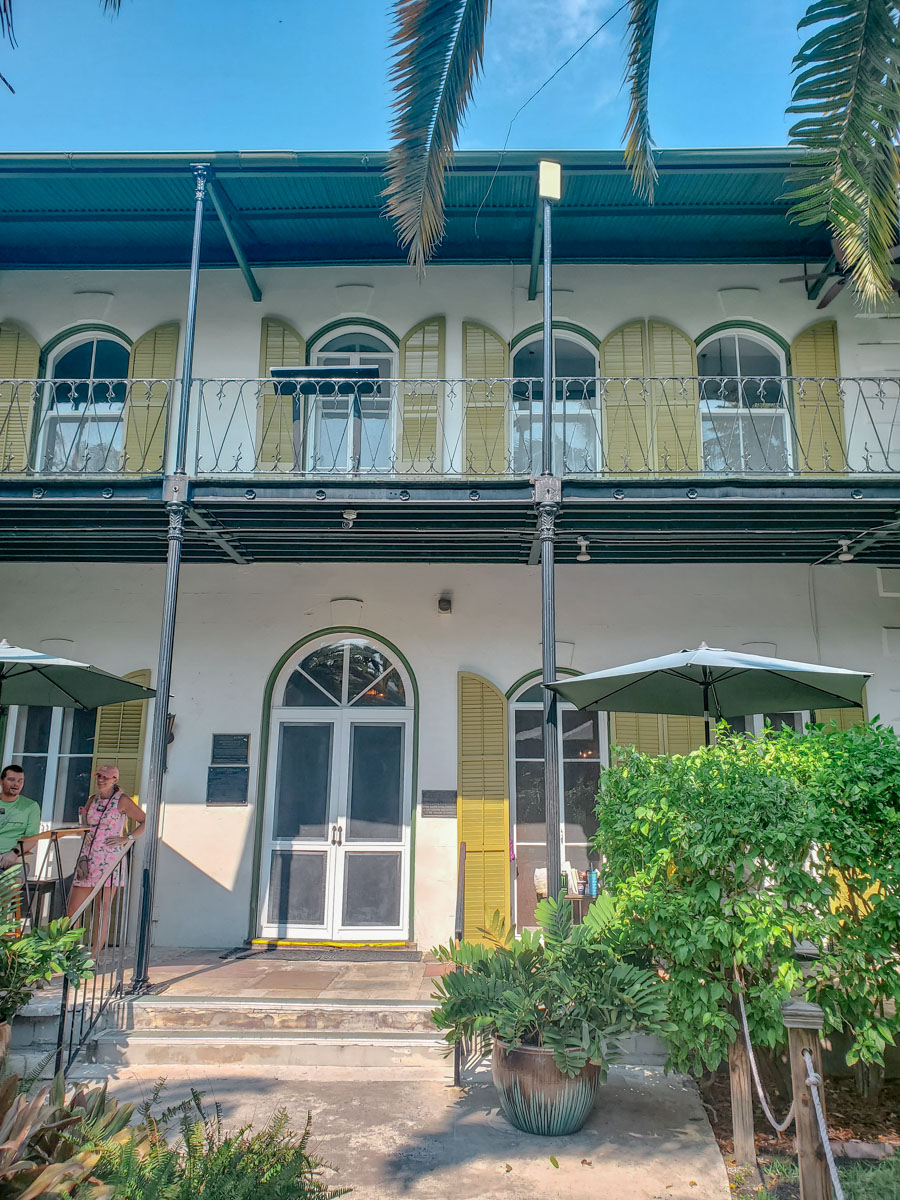 The front of Ernest Hemingway's house in Key West, Florida..