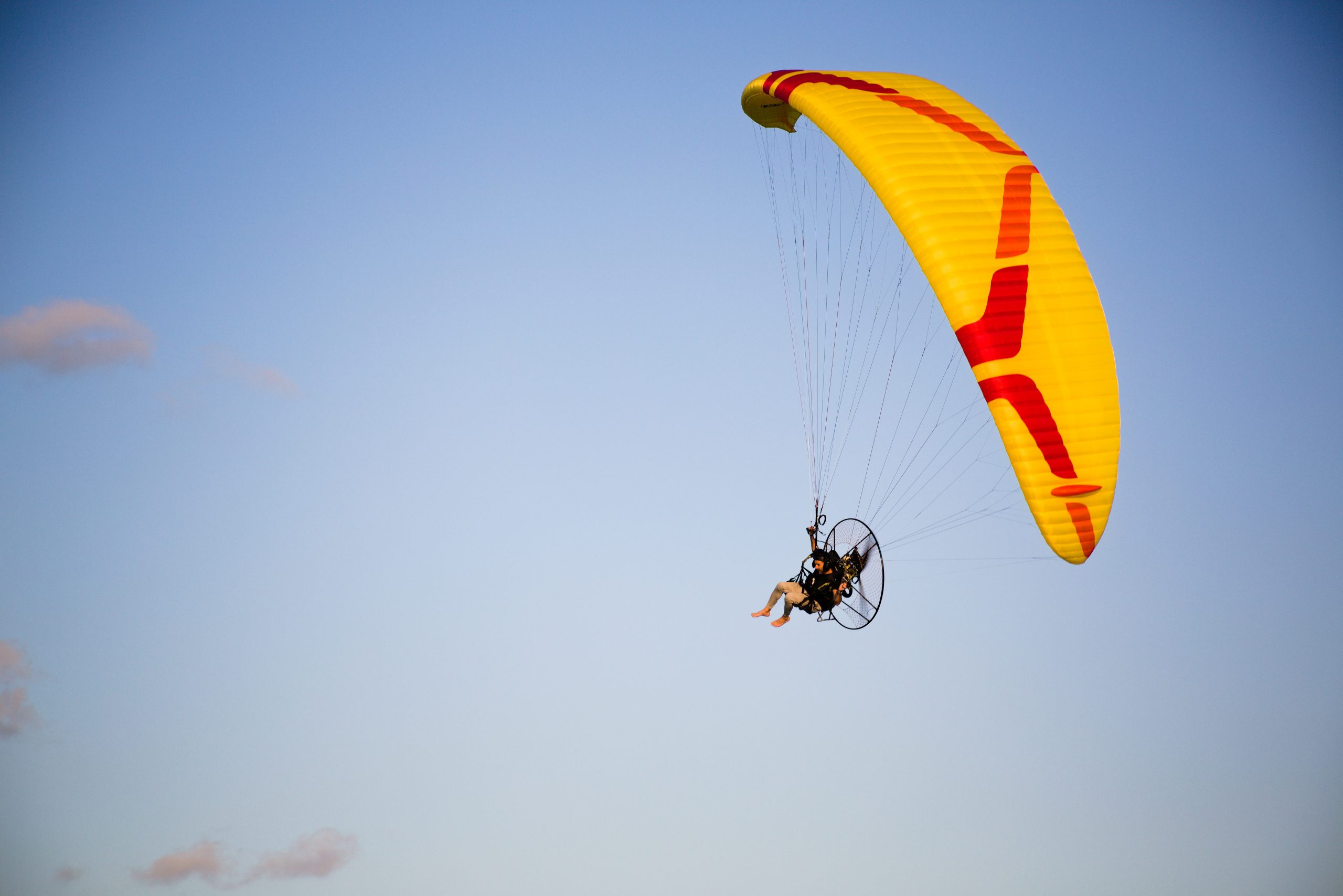 A person parasailing.