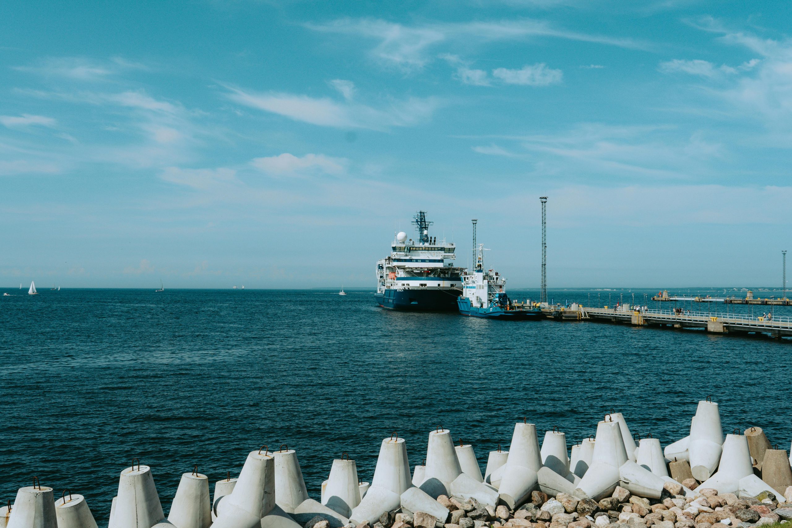 A cruise ship on Estonian harbor.