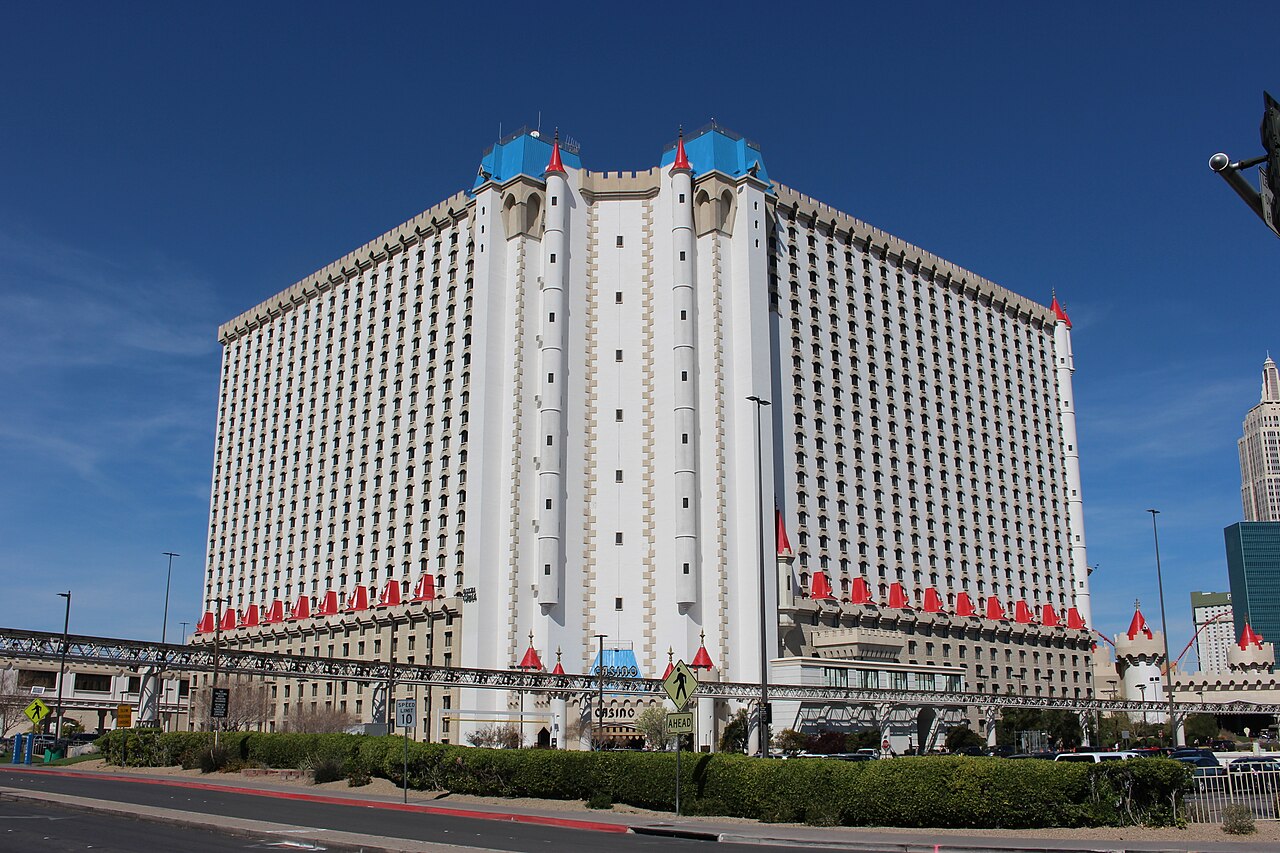 The resort tower of Excalibur hotel in Las Vegas, with a few tower design.