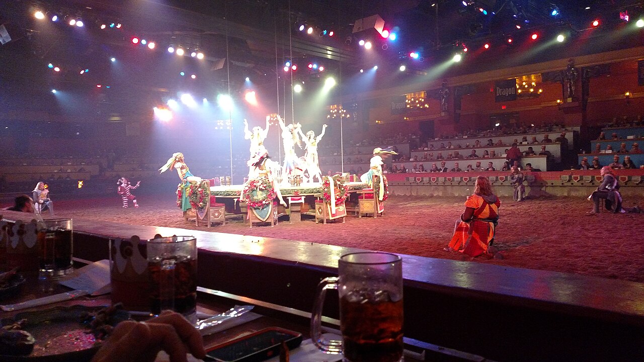 A medieval-themed dinner show in Las Vegas.