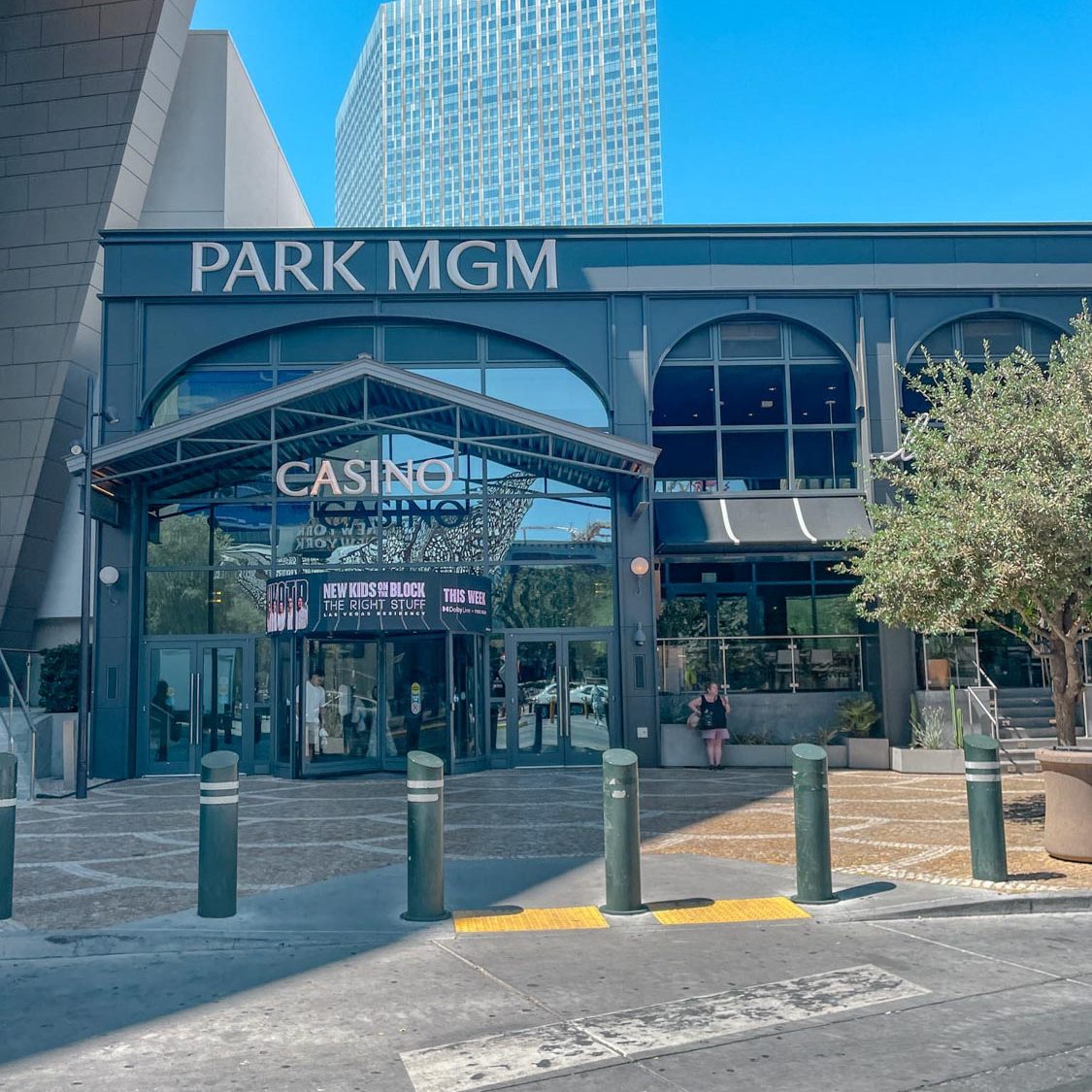 The entrance of Park MGM Casino.