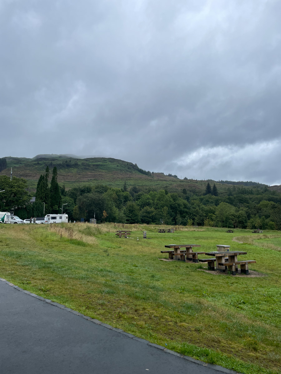 Scottish highlands grassland.