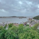 View of a harbor in Oban, Scotland.
