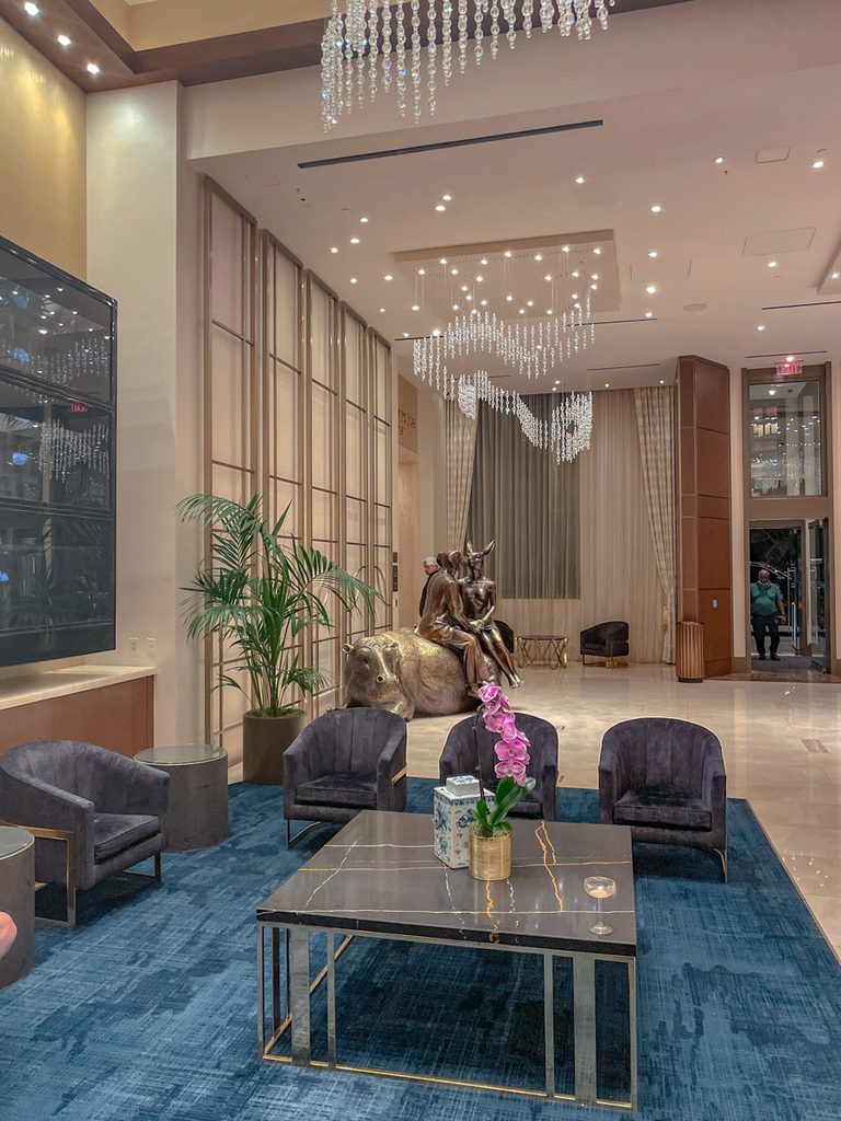 Waldorf Astoria Las Vegas lobby.