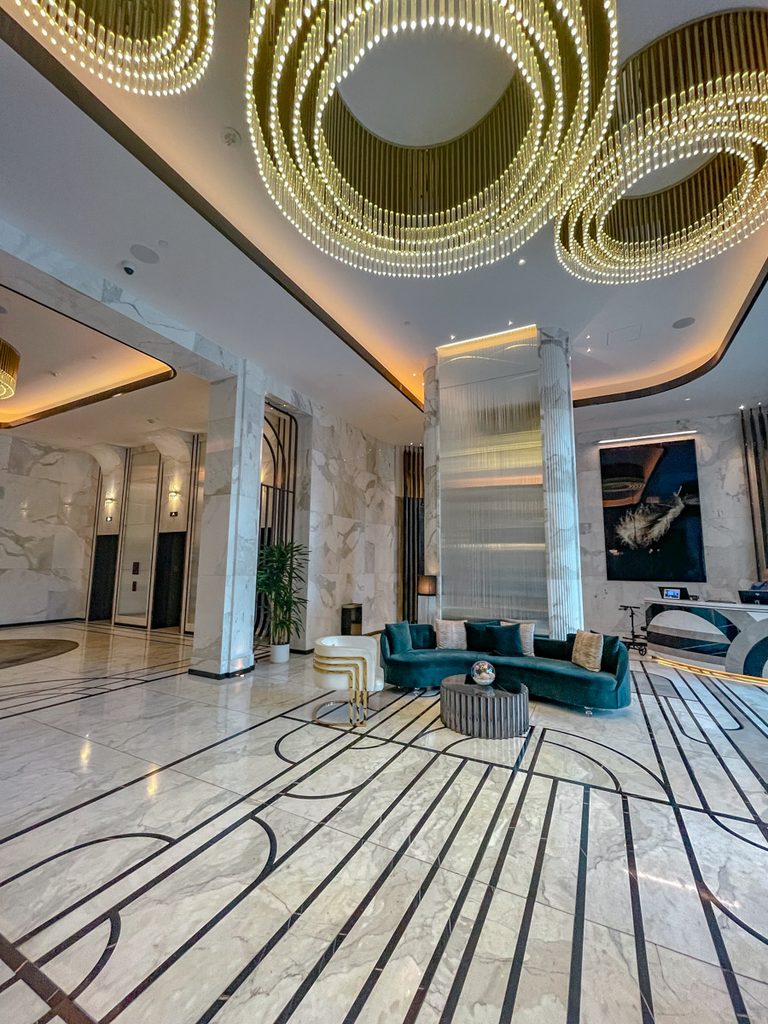 Lobby of Waldorf Astoria Las Vegas.