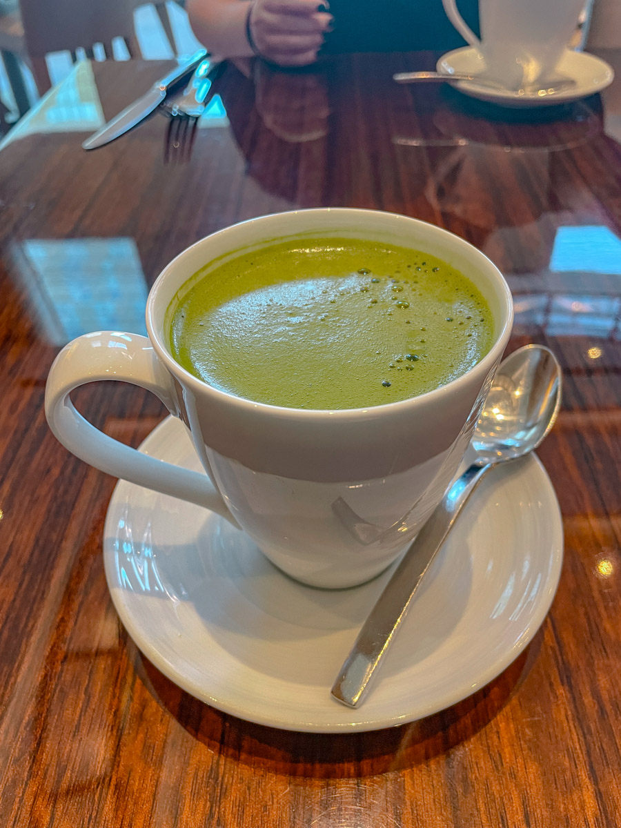 A cup of matcha.